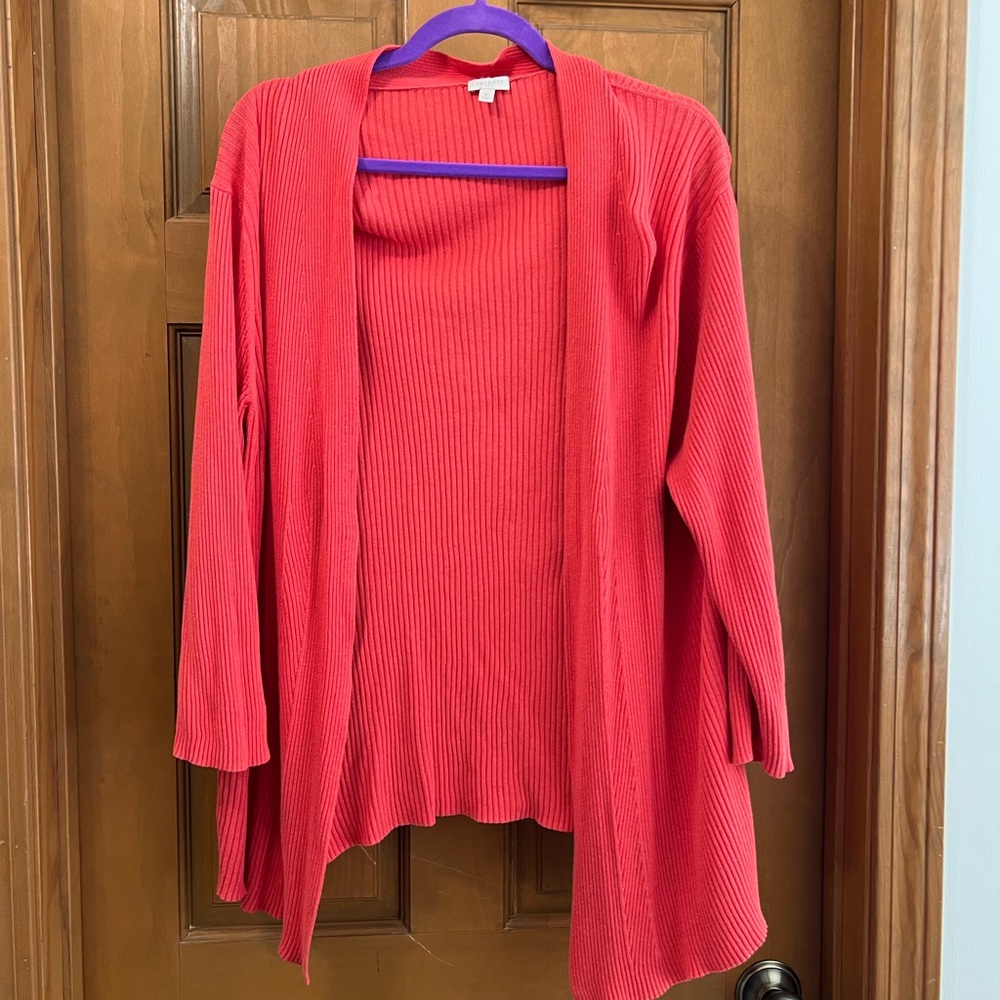 Talbots Vibrant coral Cardigan Sweater